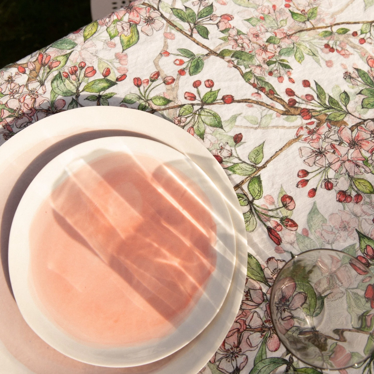 Cherry Blossom Linen Table Cloth - Image 3
