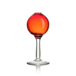 Bauble Bud Vase With Stem - Red