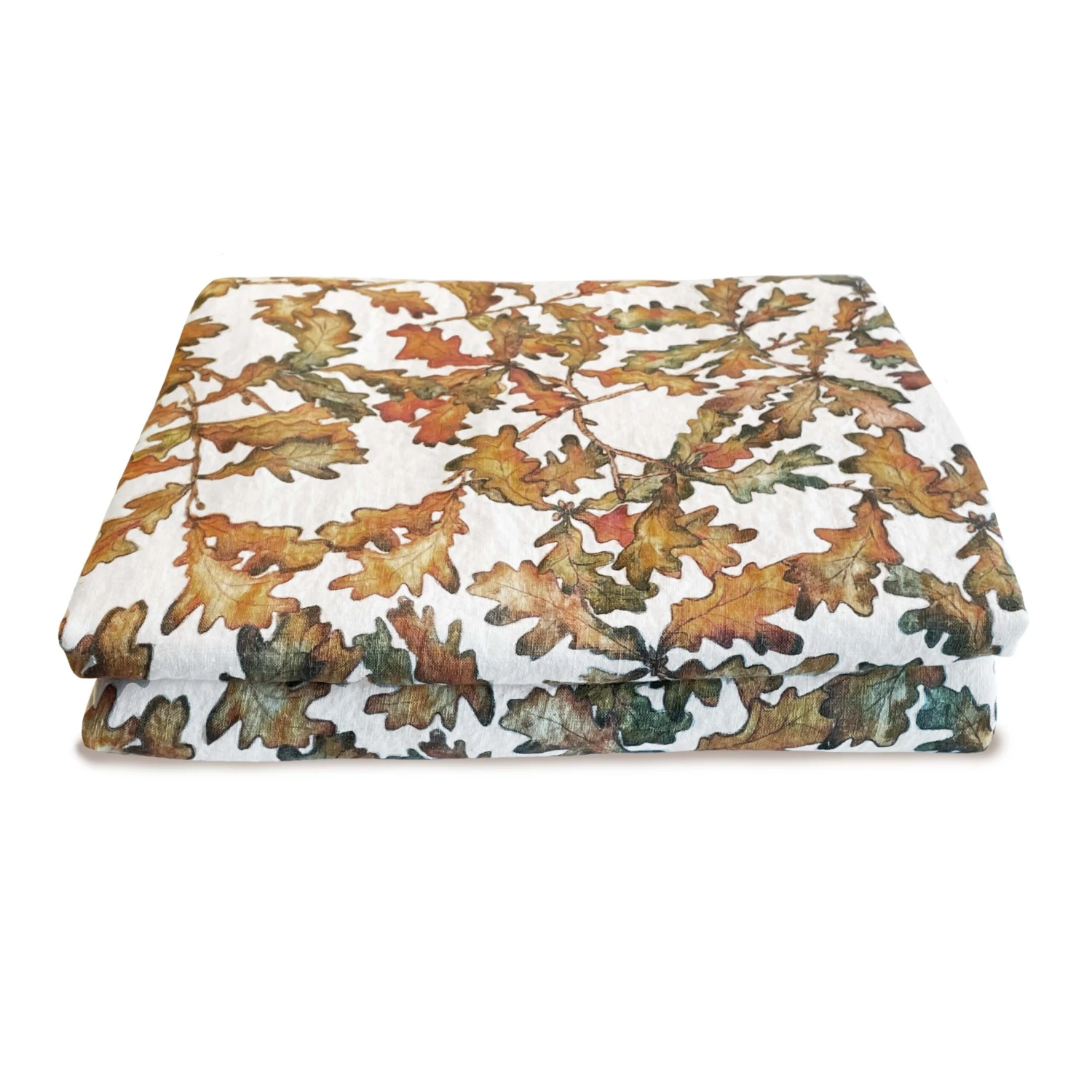 Autumn Leaves Oak Linen Table Cloth - Image 2