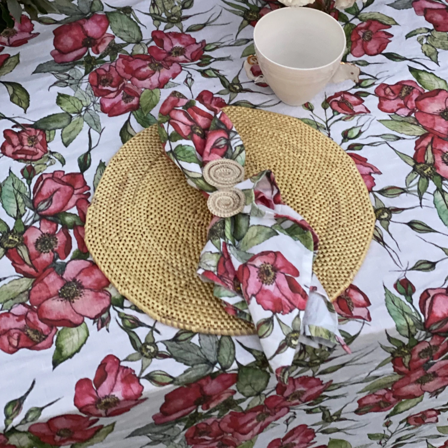 Rosa Rugosa Linen Napkin - Image 3