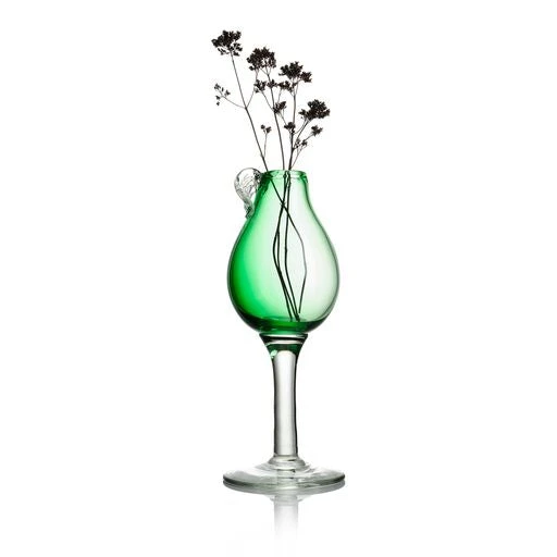 Pear Bud Vase With Stem - Green - Image 3