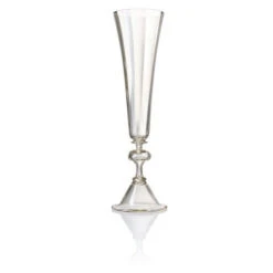 Scallop Glass Flute - Smoke