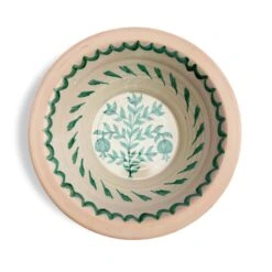 Hand Painted Lebrillo Bowl - Small Green