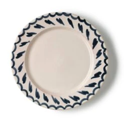 Hand Painted Dinner Plate - Blue