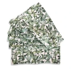 Hellebore Leaves Linen Table Runner