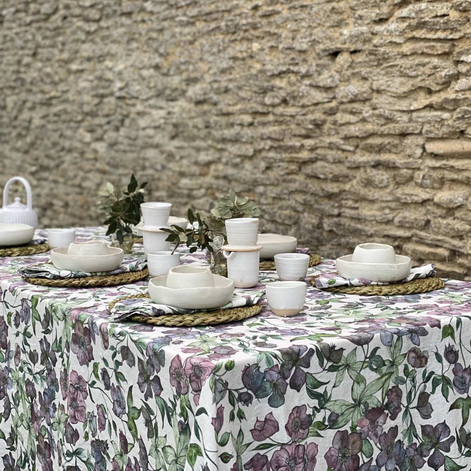 Hellebore Linen Table Cloth - Image 3