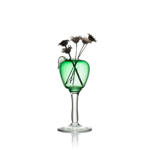 Apple Bud Vase With Stem - Green - Image 2