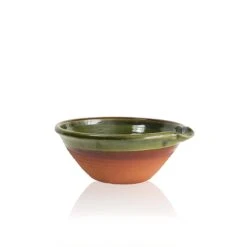 Small Lipped Farmhouse Bowl In Green