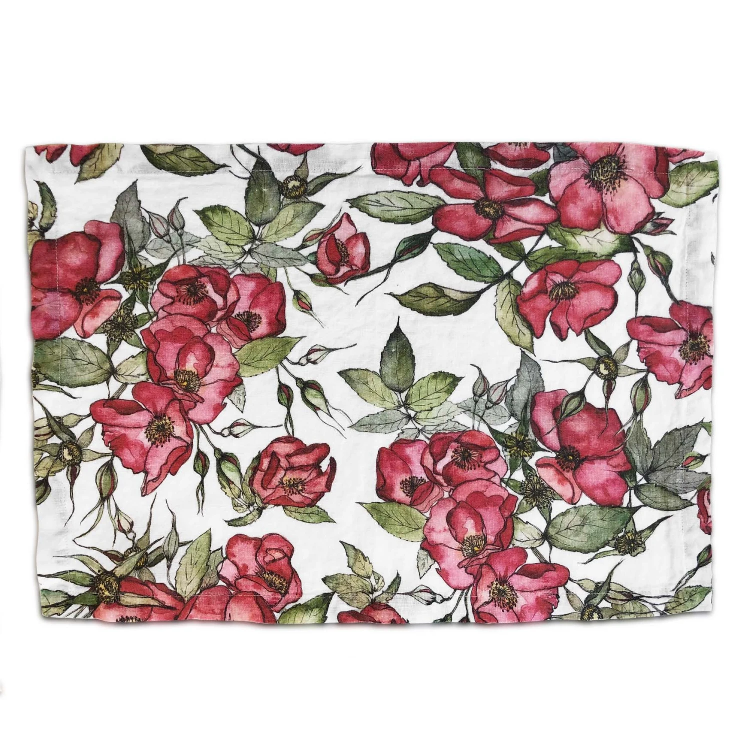 Rosa Rugosa Linen Placemat