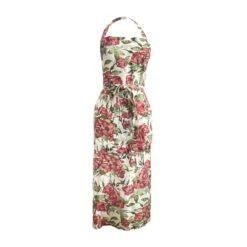 Rosa Rugosa Printed Linen Apron
