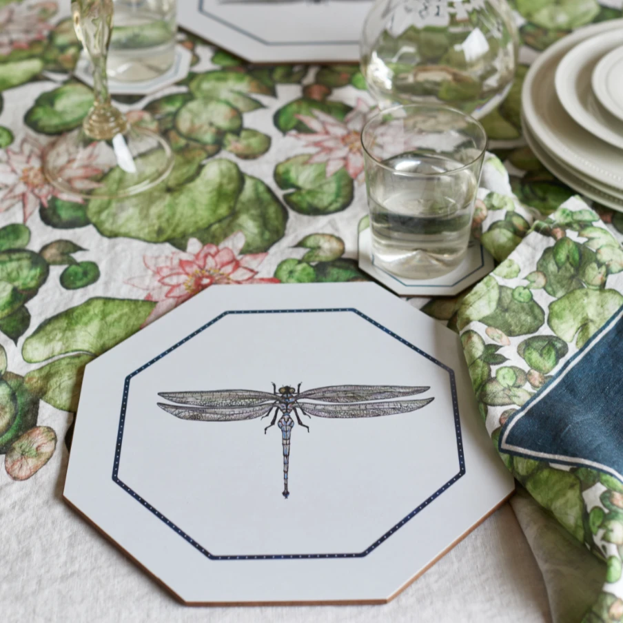 Dragonfly And Waterlily Table Cloth - Image 4
