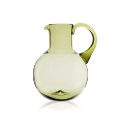 Simple Green Glass Water Jug