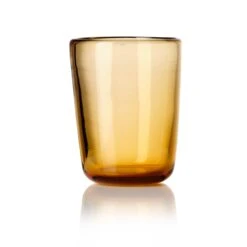 Thyme Hand Blown Water Glass In Amber