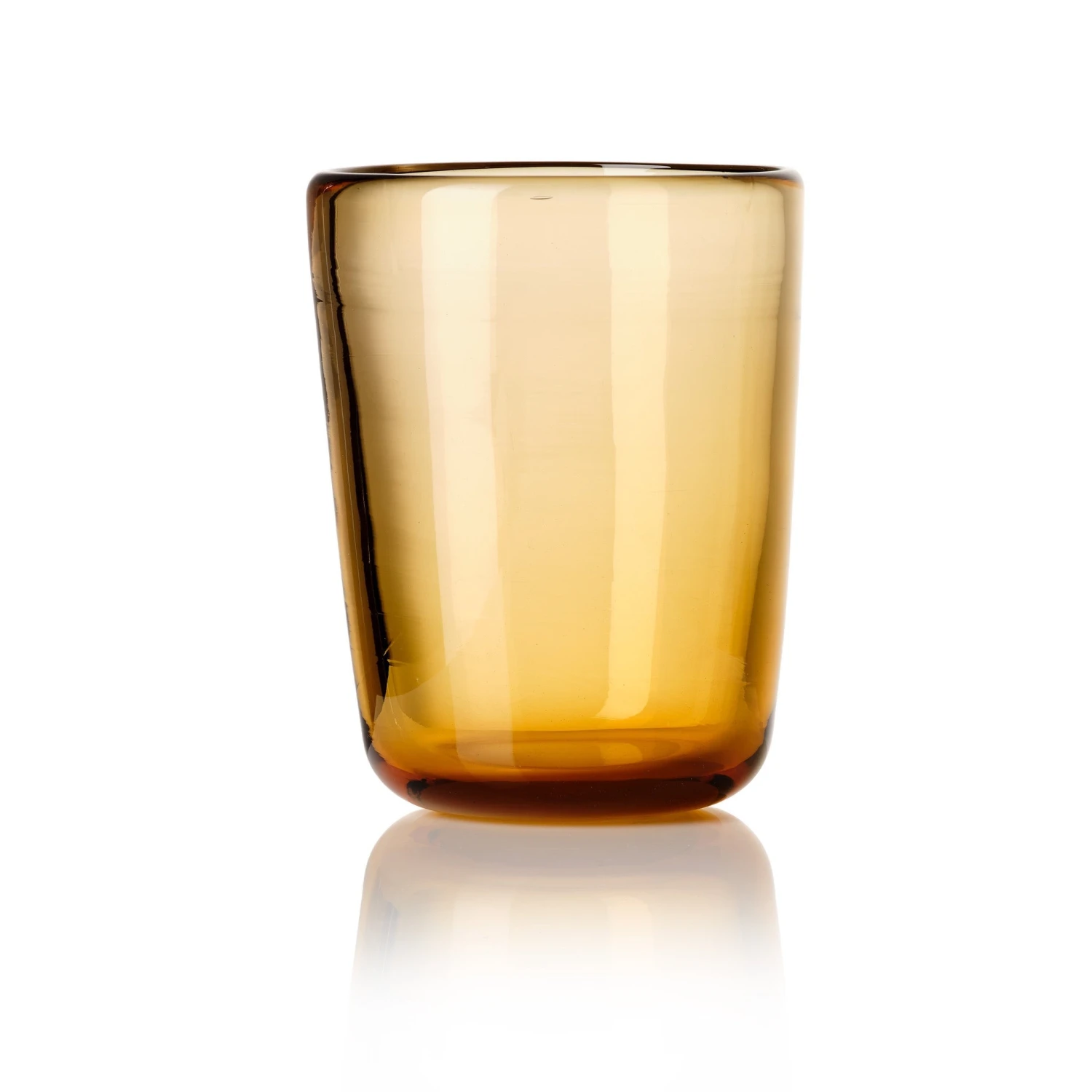Thyme Hand Blown Water Glass In Amber
