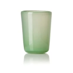 Thyme Hand Blown Water Glass In Opaque Green