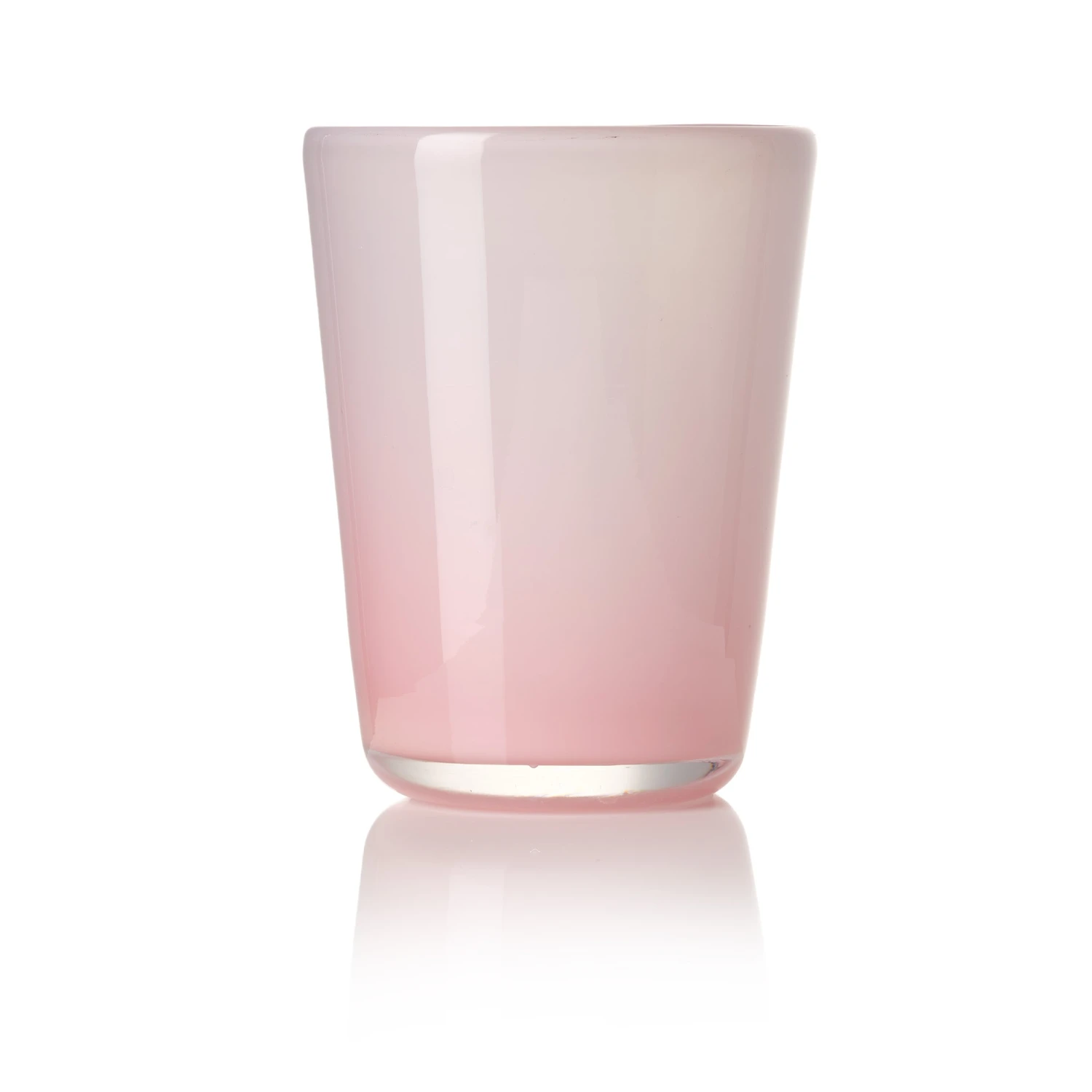 Thyme Hand Blown Water Glass In Opaque Pink