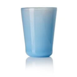 Thyme Hand Blown Water Glass In Opaque Blue