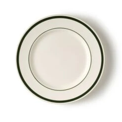 Dinner Plate With Green Stripe