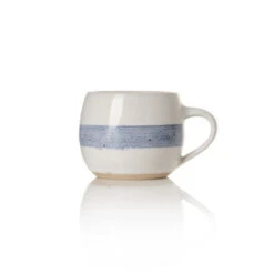Rounded Mug With Blue Strip