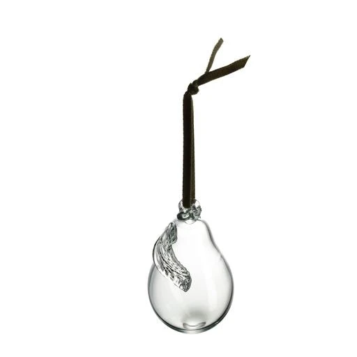 Pear Christmas Decoration - Clear