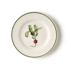 Radish Side Plate With Green