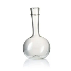 Spiral Line Bottle Vase In Smoke