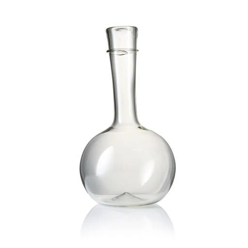 Spiral Line Bottle Vase In Smoke